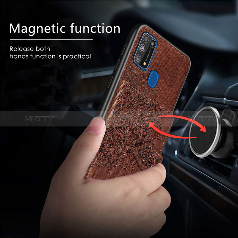 Coque Ultra Fine Silicone Souple Housse Etui avec Aimante Magnetique S05D pour Samsung Galaxy M21s Plus