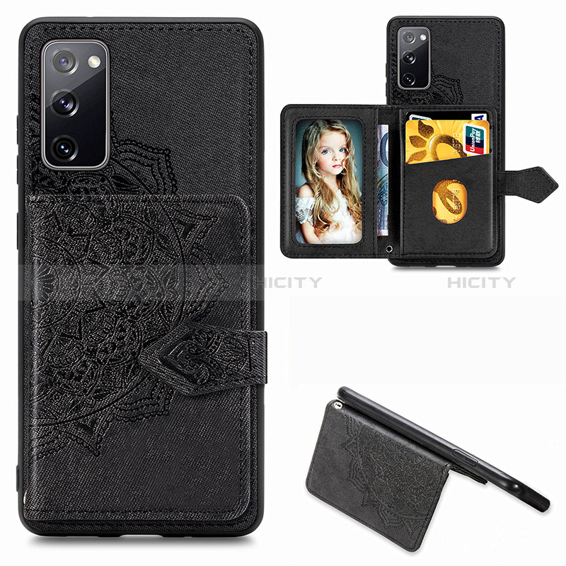 Coque Ultra Fine Silicone Souple Housse Etui avec Aimante Magnetique S05D pour Samsung Galaxy S20 FE (2022) 5G Noir Plus