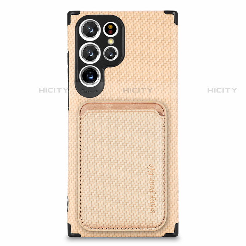 Coque Ultra Fine Silicone Souple Housse Etui avec Aimante Magnetique S05D pour Samsung Galaxy S21 Ultra 5G Plus