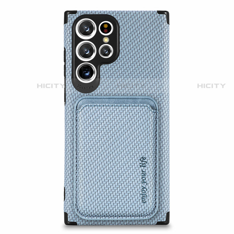 Coque Ultra Fine Silicone Souple Housse Etui avec Aimante Magnetique S05D pour Samsung Galaxy S21 Ultra 5G Plus