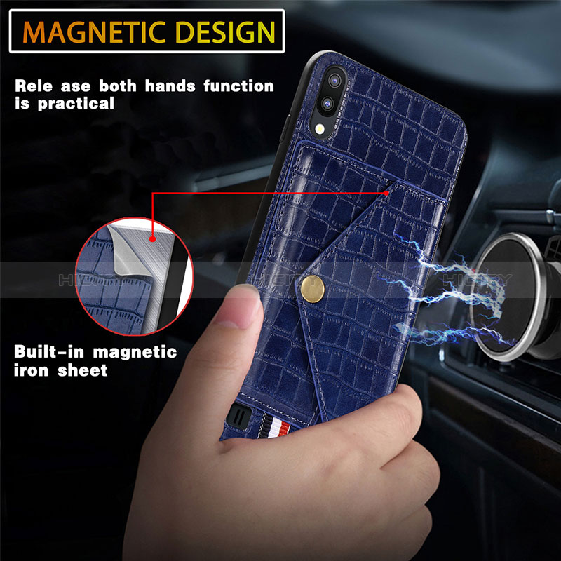 Coque Ultra Fine Silicone Souple Housse Etui avec Aimante Magnetique S07D pour Samsung Galaxy M10 Plus