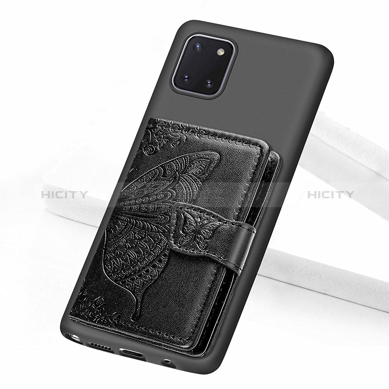 Coque Ultra Fine Silicone Souple Housse Etui avec Aimante Magnetique S09D pour Samsung Galaxy M60s Noir Plus