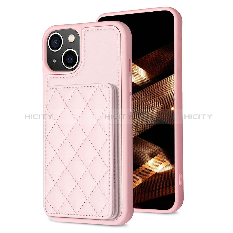 Coque Ultra Fine Silicone Souple Housse Etui avec Aimante Magnetique S10D pour Apple iPhone 14 Or Rose Plus