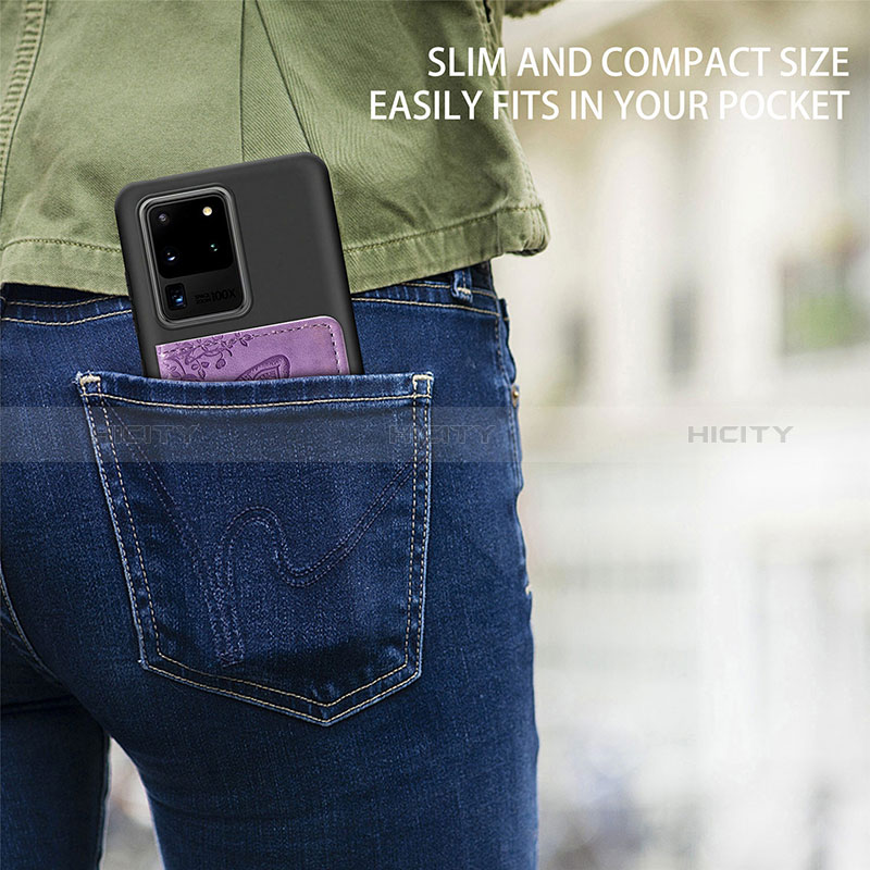 Coque Ultra Fine Silicone Souple Housse Etui avec Aimante Magnetique S11D pour Samsung Galaxy S20 Ultra Plus