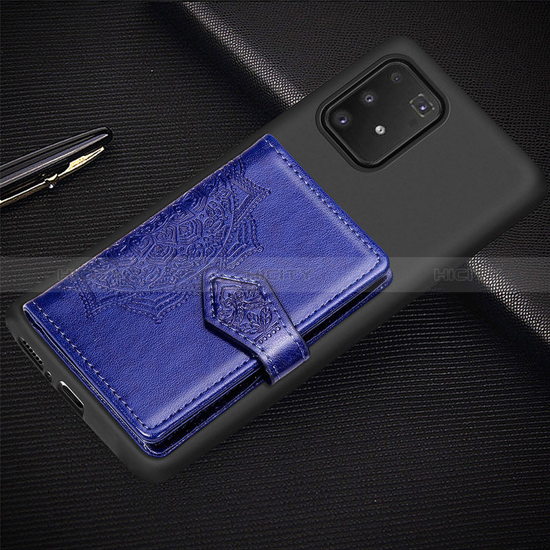 Coque Ultra Fine Silicone Souple Housse Etui avec Aimante Magnetique S12D pour Samsung Galaxy A91 Plus