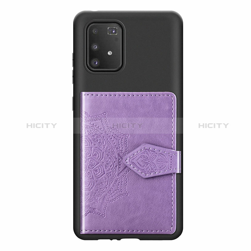 Coque Ultra Fine Silicone Souple Housse Etui avec Aimante Magnetique S12D pour Samsung Galaxy M80S Violet Plus