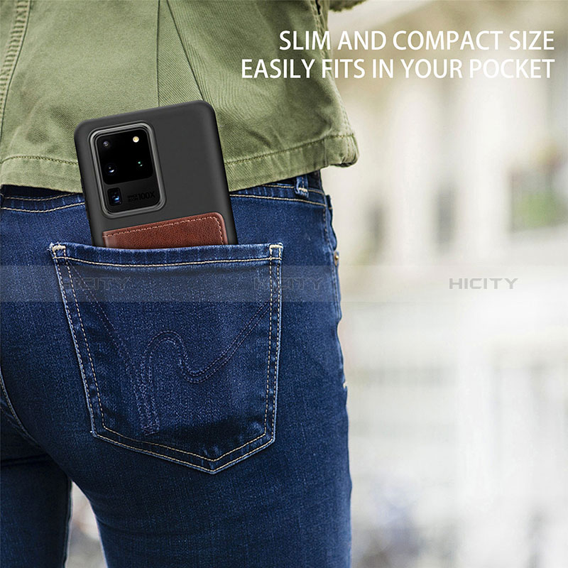 Coque Ultra Fine Silicone Souple Housse Etui avec Aimante Magnetique S12D pour Samsung Galaxy S20 Ultra 5G Plus