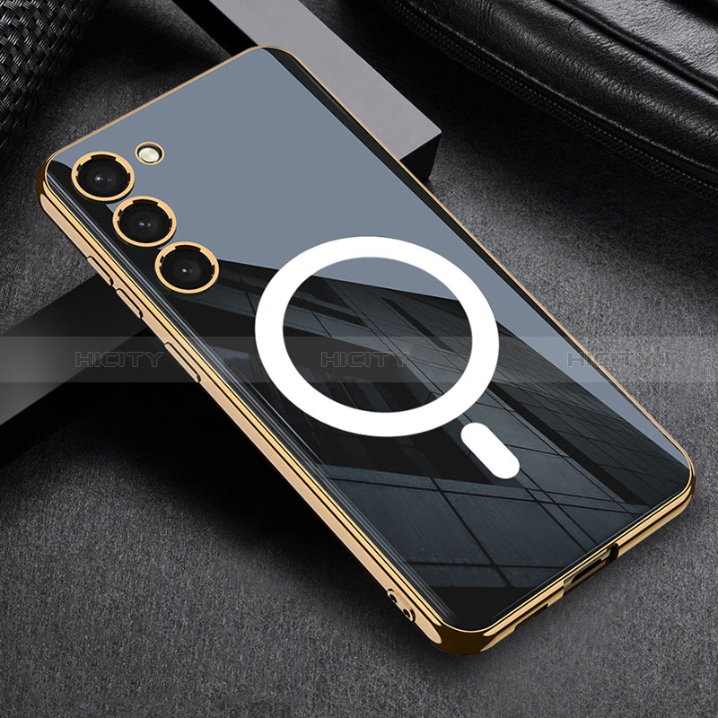 Coque Ultra Fine Silicone Souple Housse Etui avec Mag-Safe Magnetic Magnetique AC1 pour Samsung Galaxy S21 5G Noir Plus