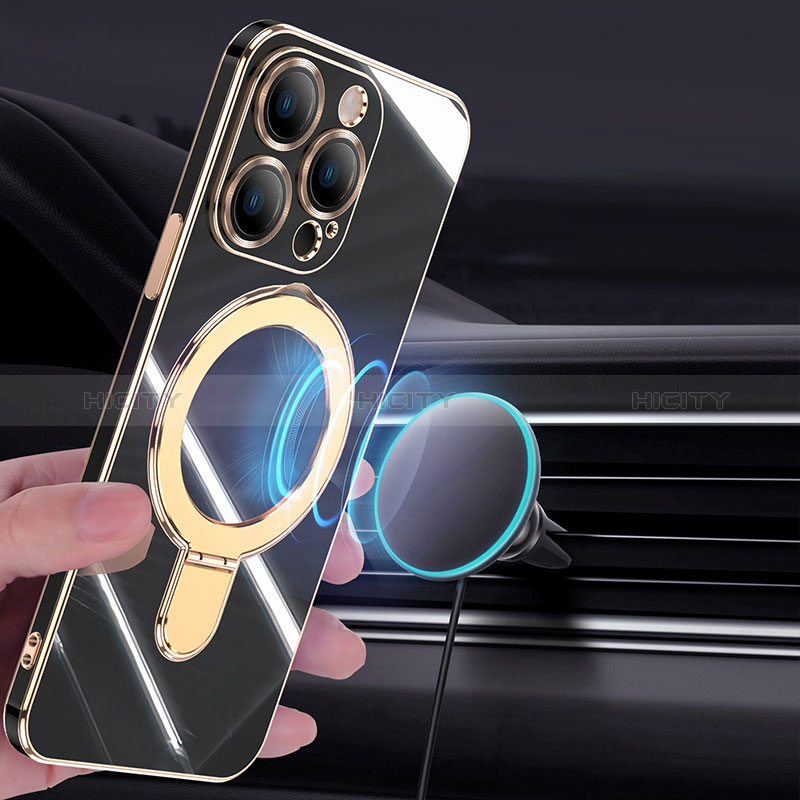 Coque Ultra Fine Silicone Souple Housse Etui avec Mag-Safe Magnetic Magnetique C01 pour Apple iPhone 14 Pro Max Plus
