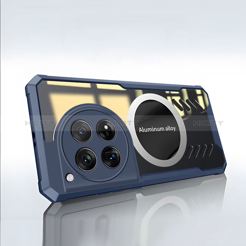 Coque Ultra Fine Silicone Souple Housse Etui avec Mag-Safe Magnetic Magnetique P01 pour OnePlus 12R 5G Bleu Plus