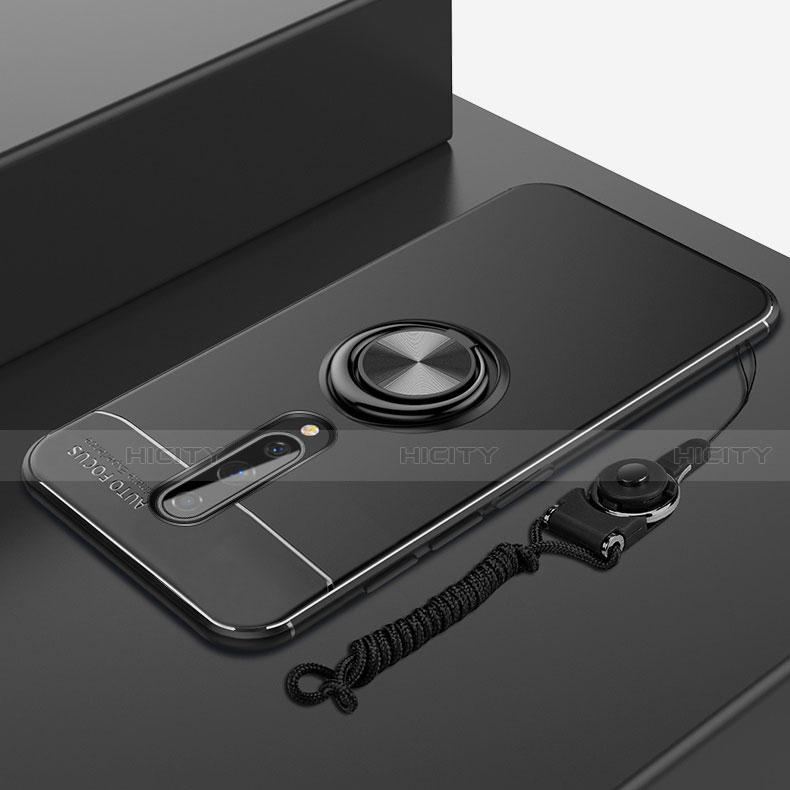 Coque Ultra Fine Silicone Souple Housse Etui avec Support Bague Anneau Aimante Magnetique A01 pour OnePlus 8 Plus