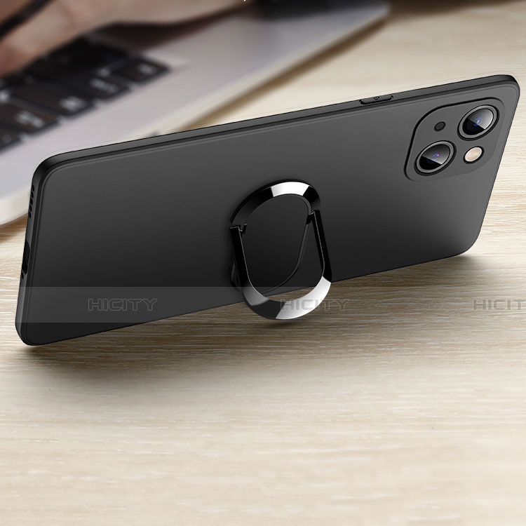 Coque Ultra Fine Silicone Souple Housse Etui avec Support Bague Anneau Aimante Magnetique A09 pour Apple iPhone 13 Mini Plus