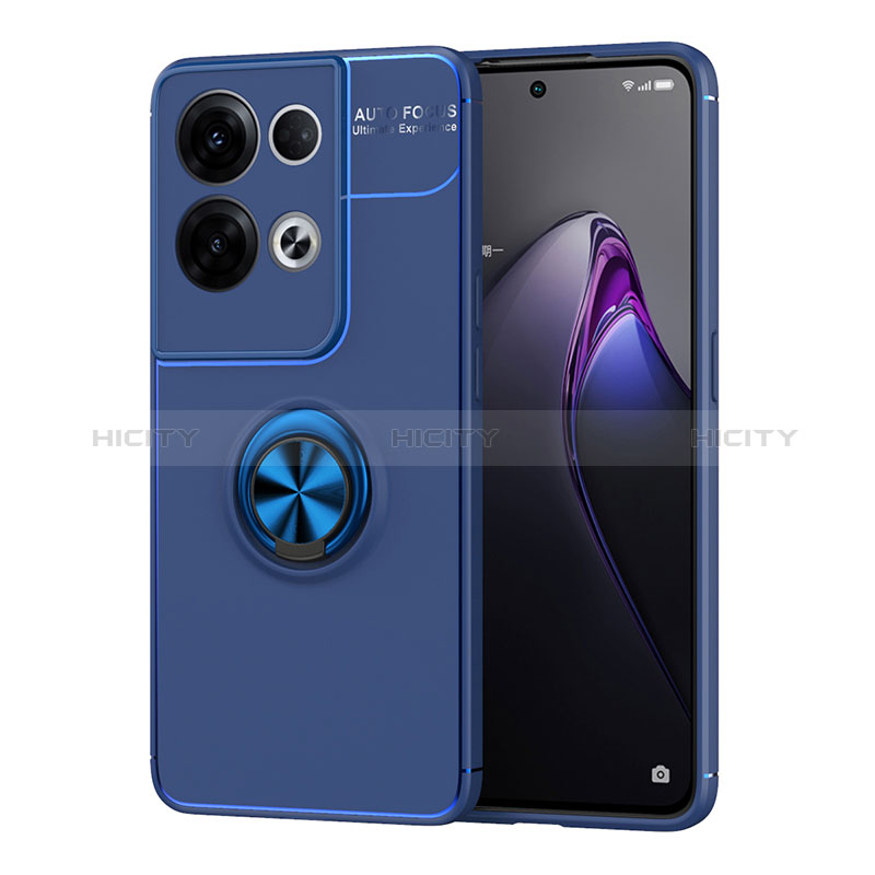 Coque Ultra Fine Silicone Souple Housse Etui avec Support Bague Anneau Aimante Magnetique JM1 pour Oppo Reno9 Pro+ Plus 5G Plus