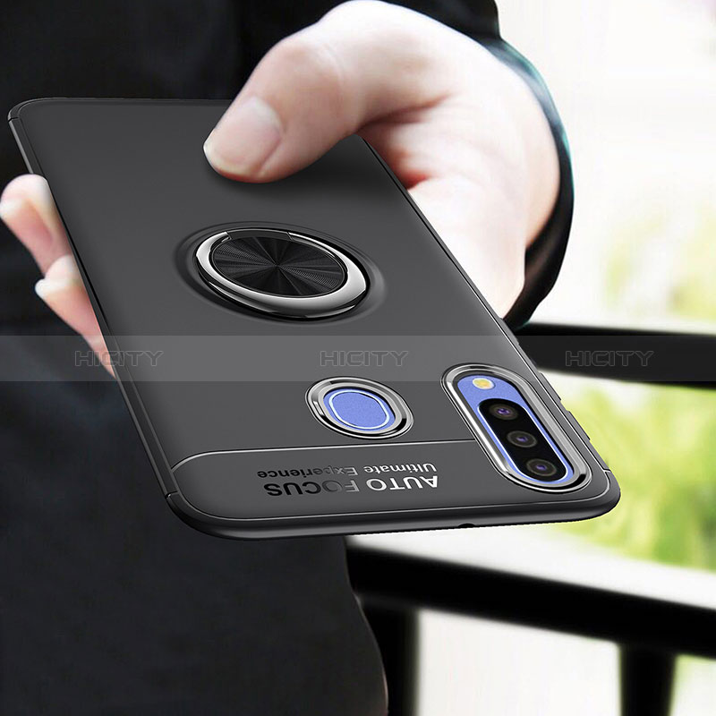 Coque Ultra Fine Silicone Souple Housse Etui avec Support Bague Anneau Aimante Magnetique JM1 pour Samsung Galaxy A30 Plus