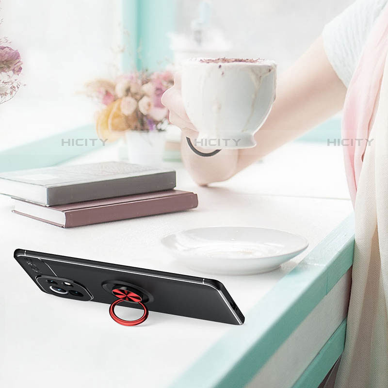 Coque Ultra Fine Silicone Souple Housse Etui avec Support Bague Anneau Aimante Magnetique K01 pour Xiaomi Mi 11 5G Plus