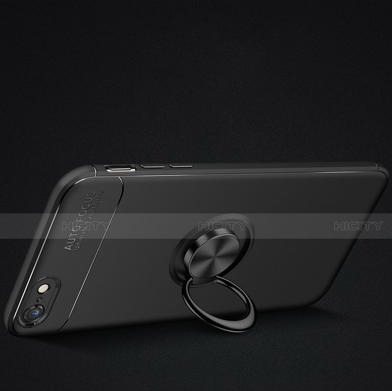 Coque Ultra Fine Silicone Souple Housse Etui avec Support Bague Anneau Aimante Magnetique pour Apple iPhone 6S Plus Plus