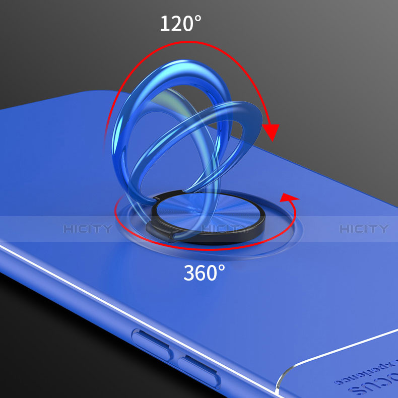 Coque Ultra Fine Silicone Souple Housse Etui avec Support Bague Anneau Aimante Magnetique pour Samsung Galaxy A11 Plus