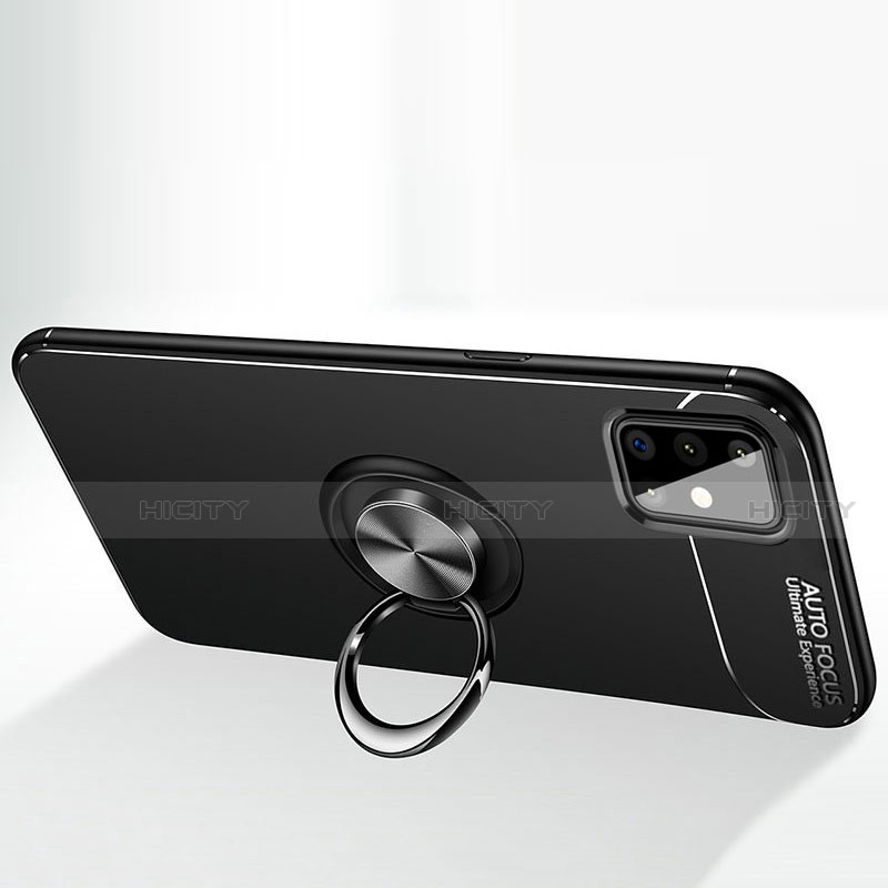 Coque Ultra Fine Silicone Souple Housse Etui avec Support Bague Anneau Aimante Magnetique pour Samsung Galaxy A51 4G Plus