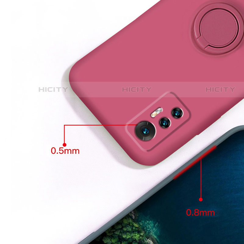 Coque Ultra Fine Silicone Souple Housse Etui avec Support Bague Anneau Aimante Magnetique pour Xiaomi Mi 12 5G Plus