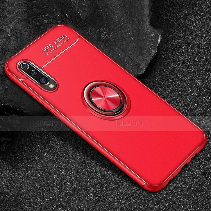 Coque Ultra Fine Silicone Souple Housse Etui avec Support Bague Anneau Aimante Magnetique pour Xiaomi Mi 9 Pro Rouge Plus