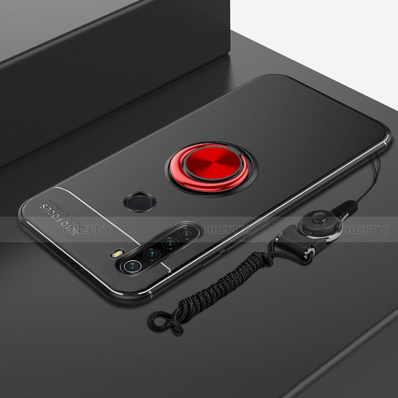 Coque Ultra Fine Silicone Souple Housse Etui avec Support Bague Anneau Aimante Magnetique pour Xiaomi Redmi Note 8 (2021) Plus