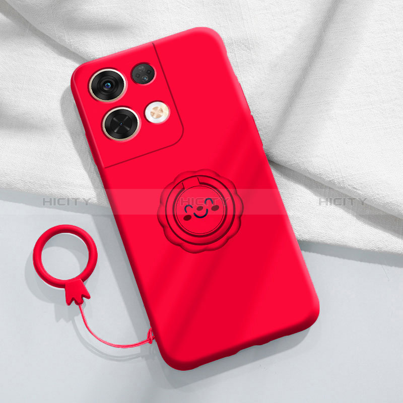 Coque Ultra Fine Silicone Souple Housse Etui avec Support Bague Anneau Aimante Magnetique S01 pour Xiaomi Redmi Note 13 Pro 5G Plus