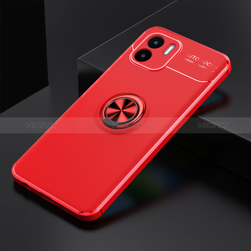 Coque Ultra Fine Silicone Souple Housse Etui avec Support Bague Anneau Aimante Magnetique SD1 pour Xiaomi Redmi A1 Rouge Plus