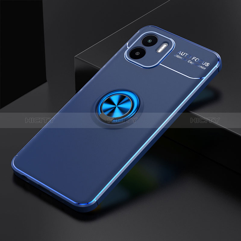 Coque Ultra Fine Silicone Souple Housse Etui avec Support Bague Anneau Aimante Magnetique SD1 pour Xiaomi Redmi A2 Plus Bleu Plus