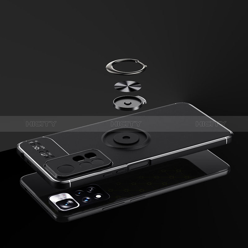 Coque Ultra Fine Silicone Souple Housse Etui avec Support Bague Anneau Aimante Magnetique SD1 pour Xiaomi Redmi Note 11 Pro+ Plus 5G Plus