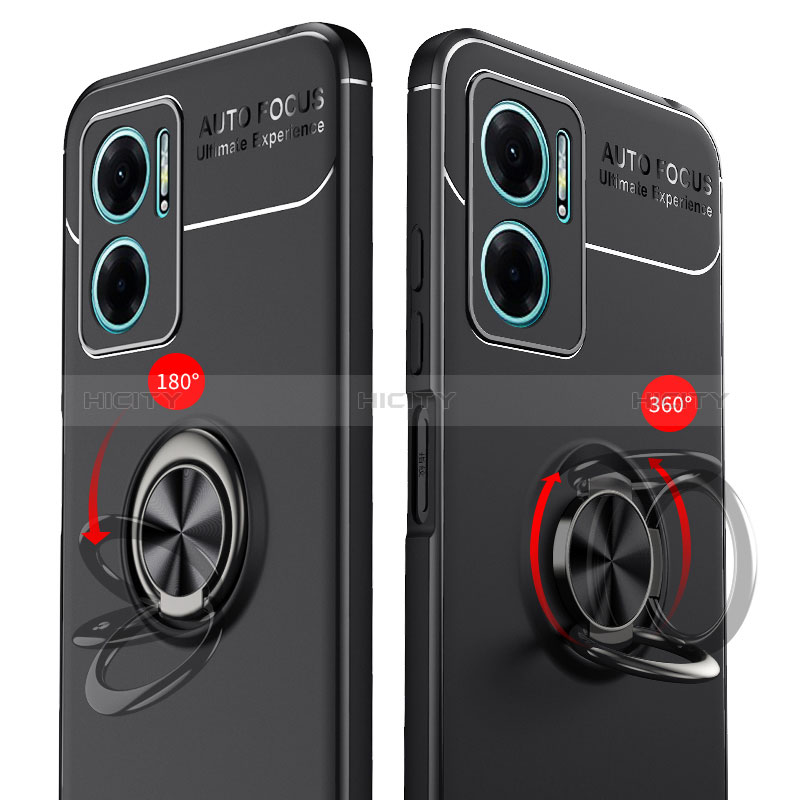 Coque Ultra Fine Silicone Souple Housse Etui avec Support Bague Anneau Aimante Magnetique SD1 pour Xiaomi Redmi Note 11E 5G Plus