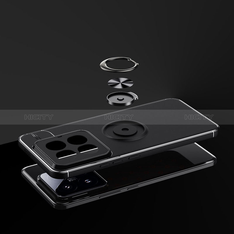 Coque Ultra Fine Silicone Souple Housse Etui avec Support Bague Anneau Aimante Magnetique SD2 pour Xiaomi Mi 14 5G Plus