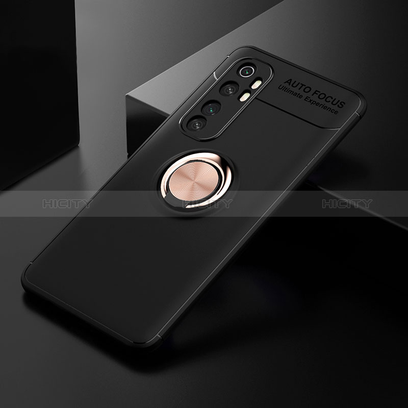Coque Ultra Fine Silicone Souple Housse Etui avec Support Bague Anneau Aimante Magnetique SD2 pour Xiaomi Mi Note 10 Lite Plus