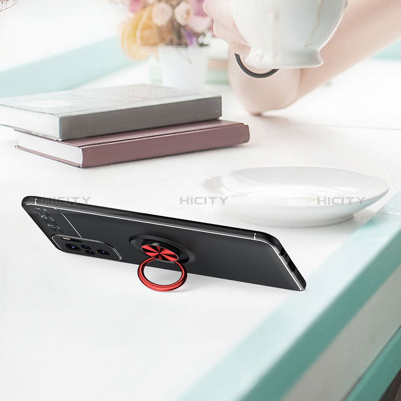 Coque Ultra Fine Silicone Souple Housse Etui avec Support Bague Anneau Aimante Magnetique SD2 pour Xiaomi Redmi Note 10S 4G Plus