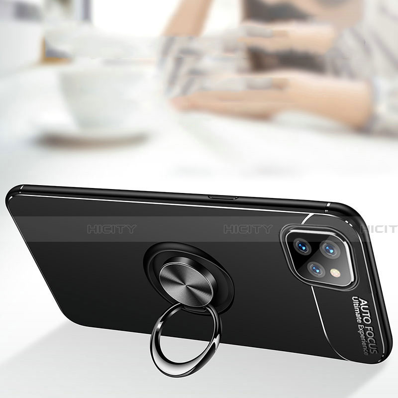 Coque Ultra Fine Silicone Souple Housse Etui avec Support Bague Anneau Aimante Magnetique T01 pour Apple iPhone 11 Pro Plus
