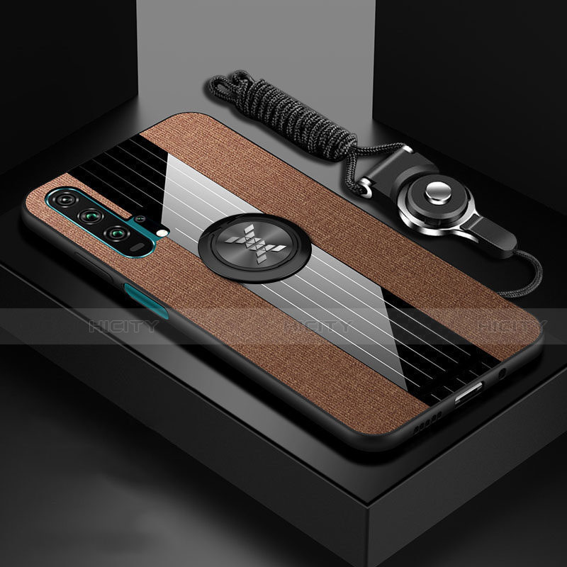 Coque Ultra Fine Silicone Souple Housse Etui avec Support Bague Anneau Aimante Magnetique T01 pour Huawei Honor 20 Pro Plus