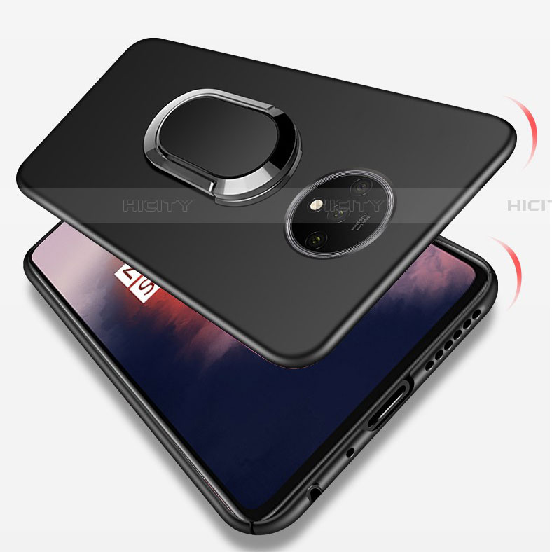 Coque Ultra Fine Silicone Souple Housse Etui avec Support Bague Anneau Aimante Magnetique T01 pour OnePlus 7T Plus