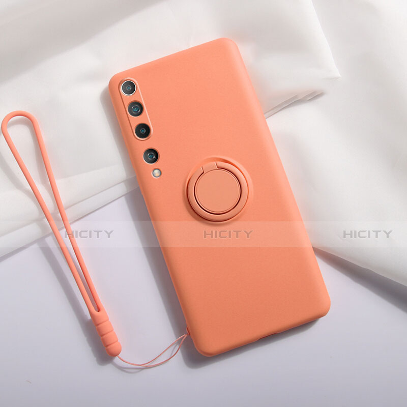 Coque Ultra Fine Silicone Souple Housse Etui avec Support Bague Anneau Aimante Magnetique T01 pour Xiaomi Mi 10 Plus