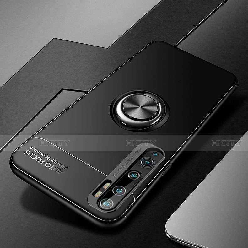 Coque Ultra Fine Silicone Souple Housse Etui avec Support Bague Anneau Aimante Magnetique T02 pour Xiaomi Mi Note 10 Plus
