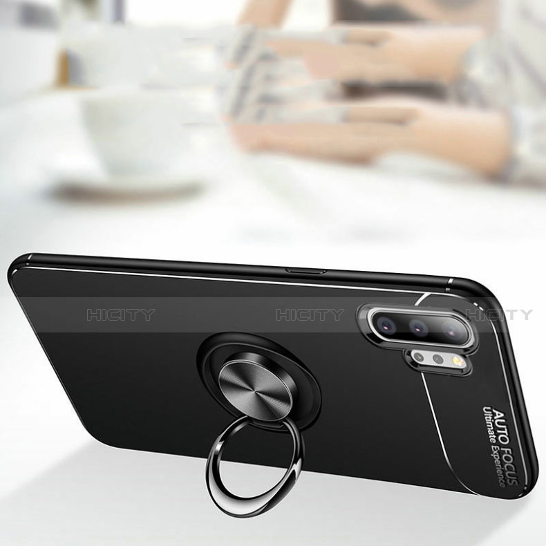 Coque Ultra Fine Silicone Souple Housse Etui avec Support Bague Anneau Aimante Magnetique T03 pour Samsung Galaxy Note 10 Plus Plus