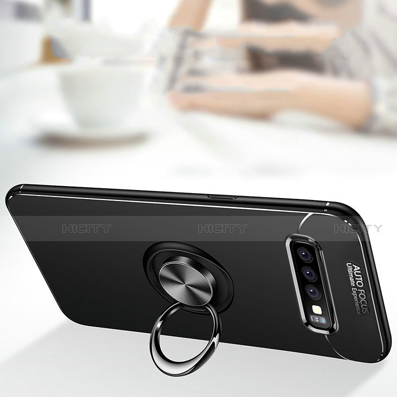 Coque Ultra Fine Silicone Souple Housse Etui avec Support Bague Anneau Aimante Magnetique T05 pour Samsung Galaxy S10 Plus Plus