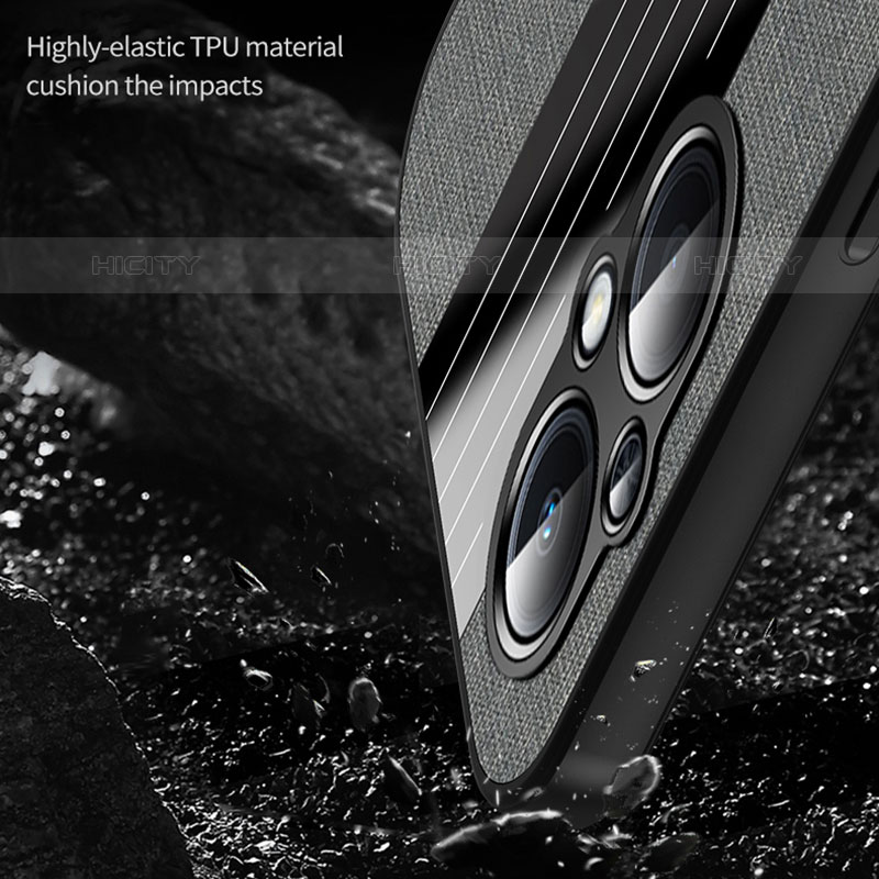 Coque Ultra Fine Silicone Souple Housse Etui avec Support Bague Anneau Aimante Magnetique X03L pour OnePlus Nord N20 5G Plus