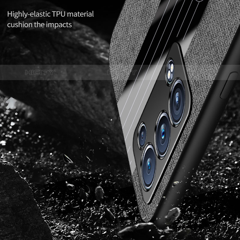 Coque Ultra Fine Silicone Souple Housse Etui avec Support Bague Anneau Aimante Magnetique X03L pour Oppo Reno6 Pro 5G Plus
