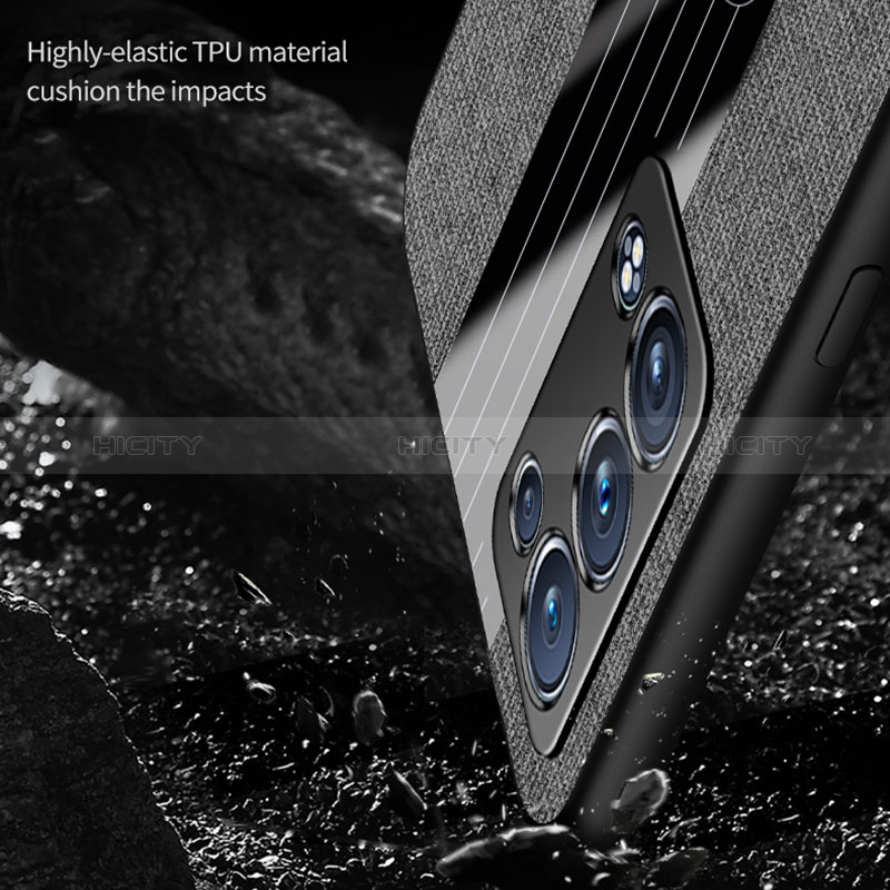 Coque Ultra Fine Silicone Souple Housse Etui avec Support Bague Anneau Aimante Magnetique X03L pour Oppo Reno6 Pro+ Plus 5G Plus