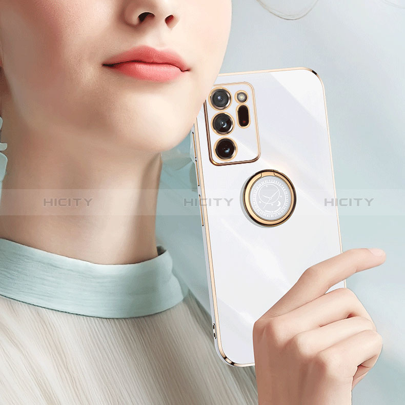 Coque Ultra Fine Silicone Souple Housse Etui avec Support Bague Anneau Aimante Magnetique XL1 pour Samsung Galaxy Note 20 Ultra 5G Plus
