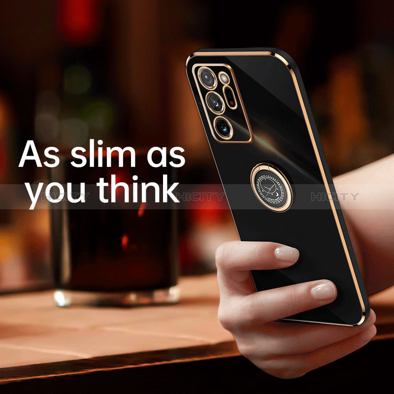 Coque Ultra Fine Silicone Souple Housse Etui avec Support Bague Anneau Aimante Magnetique XL1 pour Samsung Galaxy Note 20 Ultra 5G Plus