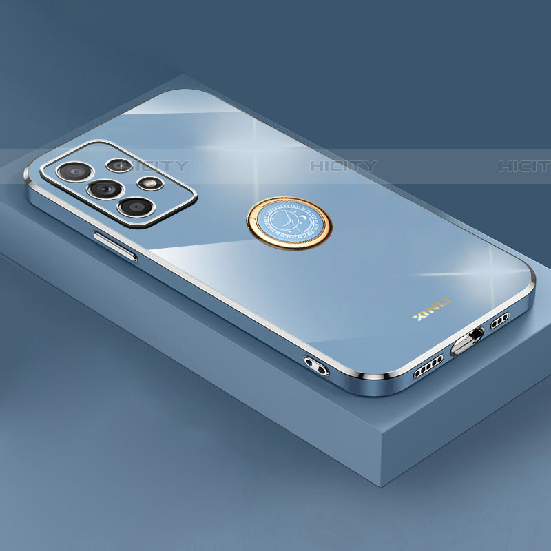 Coque Ultra Fine Silicone Souple Housse Etui avec Support Bague Anneau Aimante Magnetique XL2 pour Samsung Galaxy A33 5G Bleu Plus