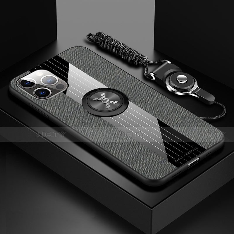 Coque Ultra Fine Silicone Souple Housse Etui avec Support Bague Anneau Aimante Magnetique Z01 pour Apple iPhone 13 Pro Plus