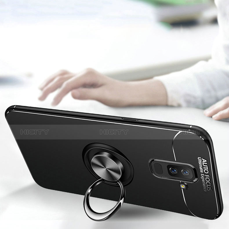 Coque Ultra Fine Silicone Souple Housse Etui avec Support Bague Anneau pour Samsung Galaxy A9 Star Lite Plus