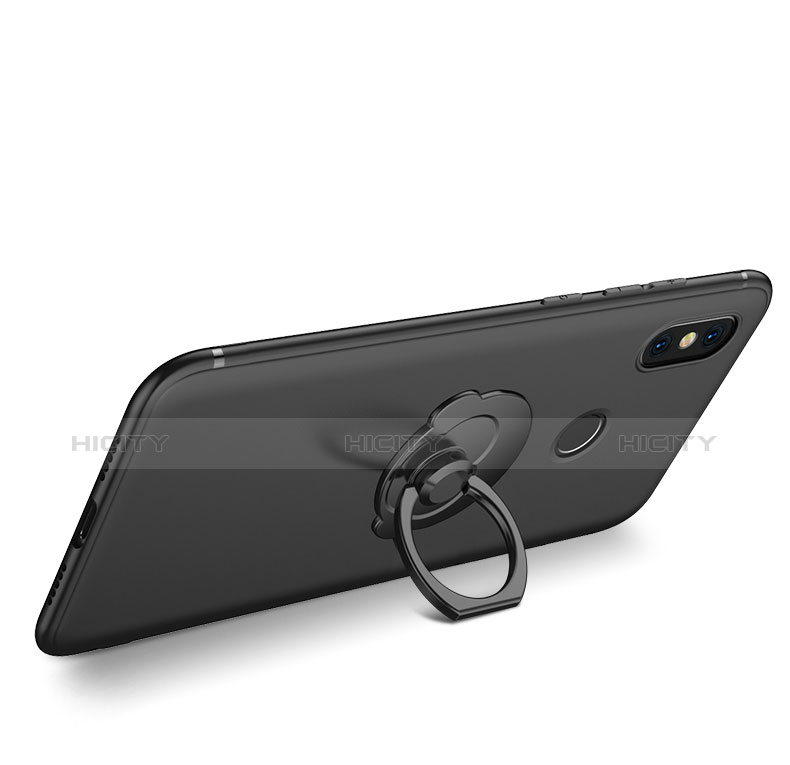 Coque Ultra Fine Silicone Souple Housse Etui avec Support Bague Anneau pour Xiaomi Mi 8 Plus