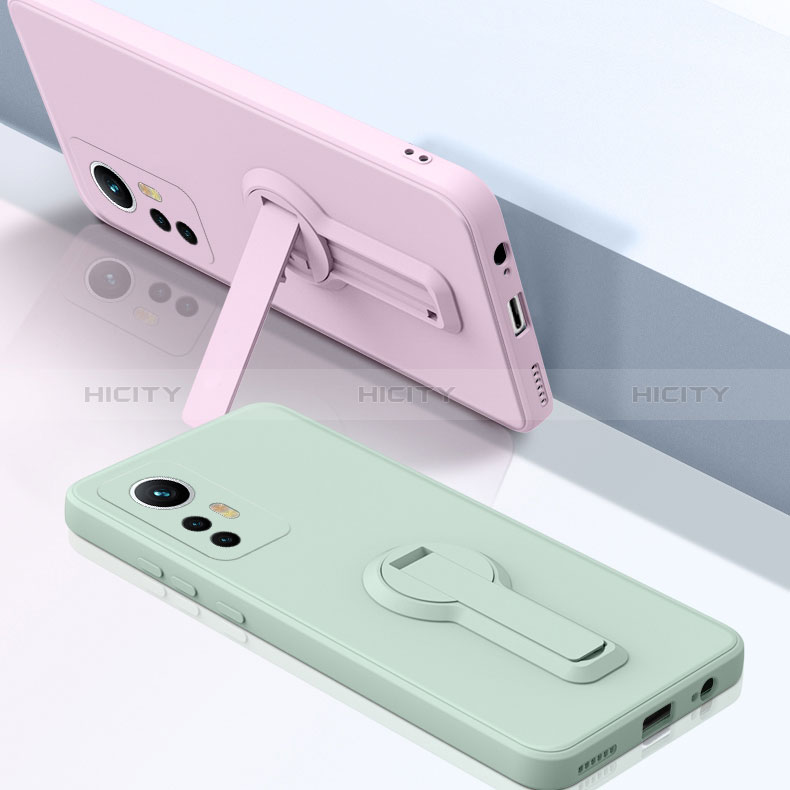 Coque Ultra Fine Silicone Souple Housse Etui avec Support pour Xiaomi Mi 12T 5G Plus